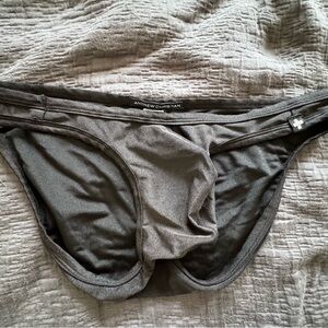 Men’s black sparkle swim bikini. Andrew Christian. Large